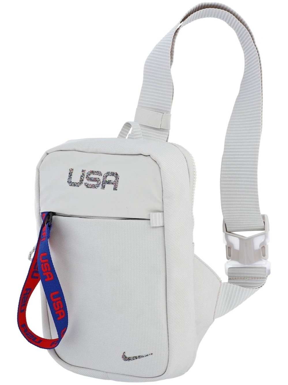 Nike White USA Olympic Sling Bag with Red/Blue Accent